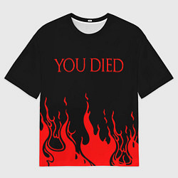 Мужская футболка оверсайз YOU DIED