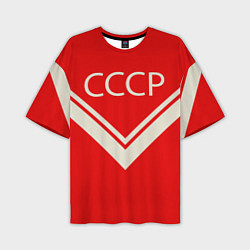 Футболка оверсайз мужская СССР хоккейная форма, цвет: 3D-принт