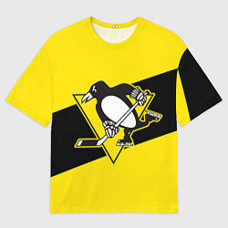 Футболка оверсайз мужская Питтсбург Пингвинз, цвет: 3D-принт