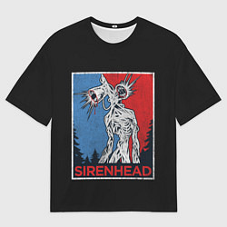 Мужская футболка оверсайз Сиреноголовый