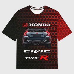 Футболка оверсайз мужская Honda Civic Type R, цвет: 3D-принт