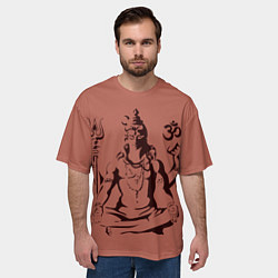 Футболка оверсайз мужская Бог Шива, цвет: 3D-принт — фото 2