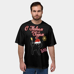 Футболка оверсайз мужская ЪУЪ новогодний, цвет: 3D-принт — фото 2