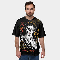 Футболка оверсайз мужская Шарм гейши, цвет: 3D-принт — фото 2