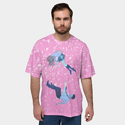 Футболка оверсайз мужская Форма голоса, цвет: 3D-принт — фото 2