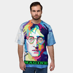 Футболка оверсайз мужская Джон Леннон Imagine, цвет: 3D-принт — фото 2