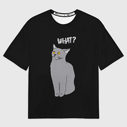 Мужская футболка оверсайз What cat