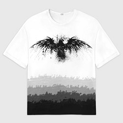 Футболка оверсайз мужская ЧЁРНЫЙ ВОРОН, цвет: 3D-принт