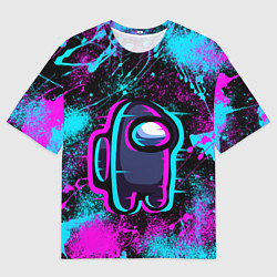 Мужская футболка оверсайз NEON AMONG US