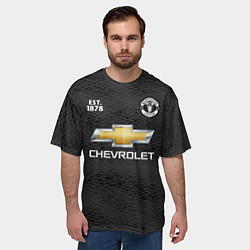 Футболка оверсайз мужская MANCHESTER UNITED 2021 - AWAY, цвет: 3D-принт — фото 2
