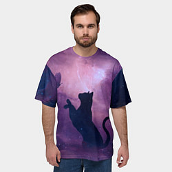 Футболка оверсайз мужская Star Cat, цвет: 3D-принт — фото 2