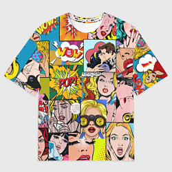 Мужская футболка оверсайз Pop Art