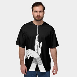 Футболка оверсайз мужская Связанные руки эстетика, цвет: 3D-принт — фото 2