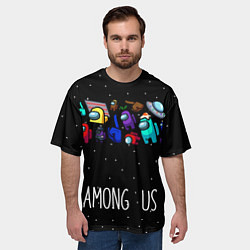 Футболка оверсайз мужская Among Us Звёзды, цвет: 3D-принт — фото 2