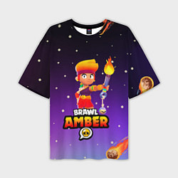 Мужская футболка оверсайз BRAWL STARS AMBER