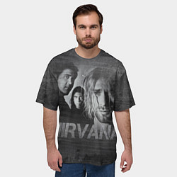 Футболка оверсайз мужская Нирвана, цвет: 3D-принт — фото 2