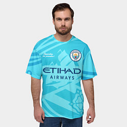 Футболка оверсайз мужская MANCHESTER CITY, цвет: 3D-принт — фото 2