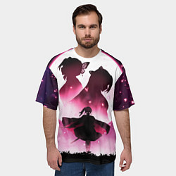 Футболка оверсайз мужская Столп Бабочки, цвет: 3D-принт — фото 2