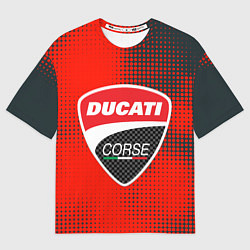 Футболка оверсайз мужская Ducati Corse logo, цвет: 3D-принт