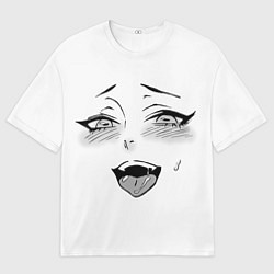 Футболка оверсайз мужская Ахегао, цвет: 3D-принт