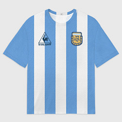 Футболка оверсайз мужская Джерси Марадоны с автографом, цвет: 3D-принт