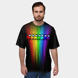 Футболка оверсайз мужская AMONG US - РАДУГА, цвет: 3D-принт — фото 2