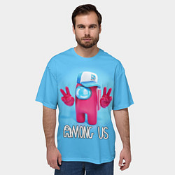 Футболка оверсайз мужская AMONG US, цвет: 3D-принт — фото 2