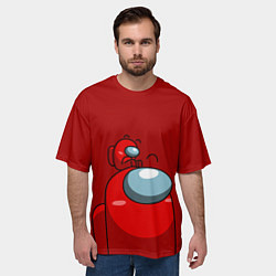 Футболка оверсайз мужская МИМИ АМОНГ АС, цвет: 3D-принт — фото 2