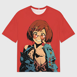 Футболка оверсайз мужская Урарака Очако Моя геройская, цвет: 3D-принт