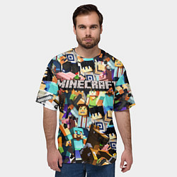 Футболка оверсайз мужская MINECRAFT, цвет: 3D-принт — фото 2
