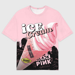 Мужская футболка оверсайз BLACKPINK ICE CREAM