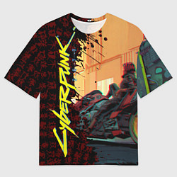 Мужская футболка оверсайз Киберпанк