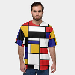 Футболка оверсайз мужская Color blocking, цвет: 3D-принт — фото 2