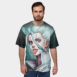 Футболка оверсайз мужская Доктор Стоун, цвет: 3D-принт — фото 2