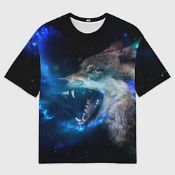 Мужская футболка оверсайз Волчара Юморит