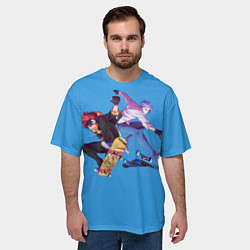 Футболка оверсайз мужская На скейте в бесконечность, цвет: 3D-принт — фото 2