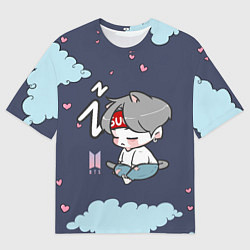 Мужская футболка оверсайз BTS Sleep