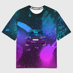 Мужская футболка оверсайз LAND ROVER NEON