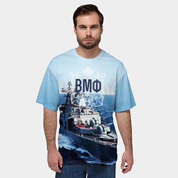 Футболка оверсайз мужская ВМФ, цвет: 3D-принт — фото 2