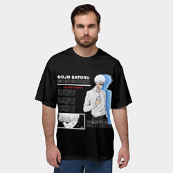 Футболка оверсайз мужская Сатору Гото Магическая битва, цвет: 3D-принт — фото 2