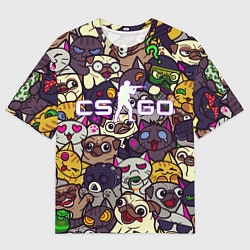 Мужская футболка оверсайз CS:GO - Paw Paw Лапки