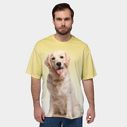 Футболка оверсайз мужская Лабрадор ретривер пес, цвет: 3D-принт — фото 2