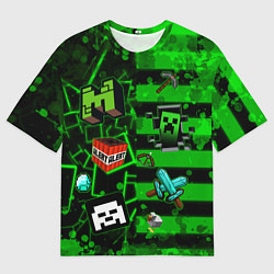 Футболка оверсайз мужская Minecraft Майнкрафт, цвет: 3D-принт