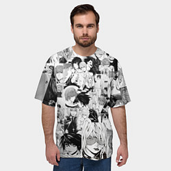 Футболка оверсайз мужская Тетрадь смерти, цвет: 3D-принт — фото 2