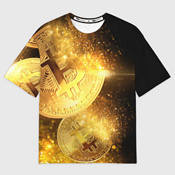 Мужская футболка оверсайз БИТКОИН ЗОЛОТО BITCOIN GOLD