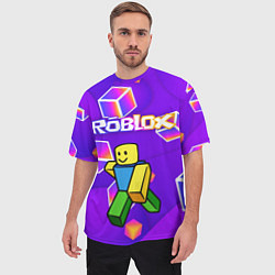 Футболка оверсайз мужская ROBLOX КУБЫ, цвет: 3D-принт — фото 2