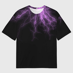 Футболка оверсайз мужская Разряд Молнии, цвет: 3D-принт