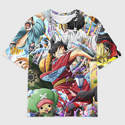 Футболка оверсайз мужская ONE PIECE ВАН ПИС, цвет: 3D-принт