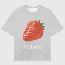 Футболка оверсайз мужская Strawberry potatoes, цвет: 3D-принт