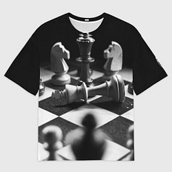 Мужская футболка оверсайз Шахматы